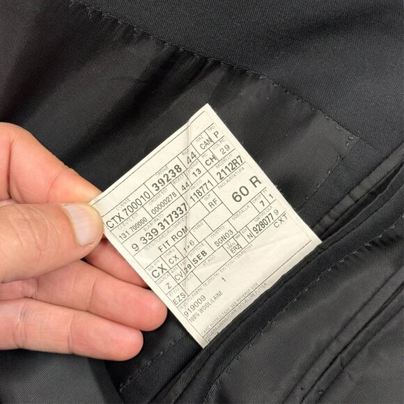 Ermenegildo Zegna Blazer Black Wool Sport Coat Switzerland 50R - Picture 10 of 11